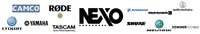 Nexo, Camco, Sennheiser, Neutrik, Crown, Yamaha, Audio Technica